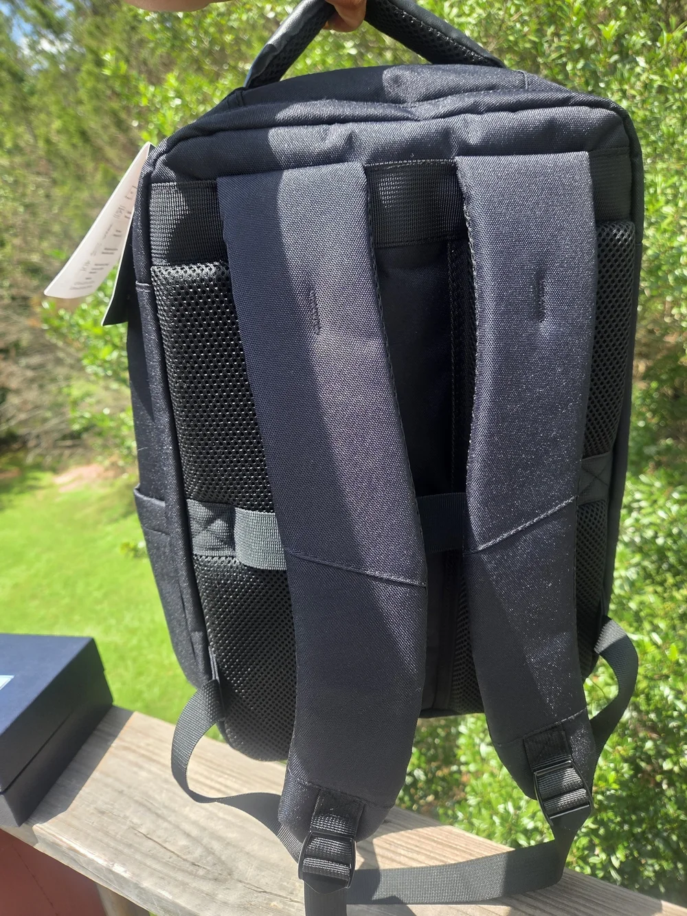 Bugatti Black Men's Backpack with Matte Front Panel